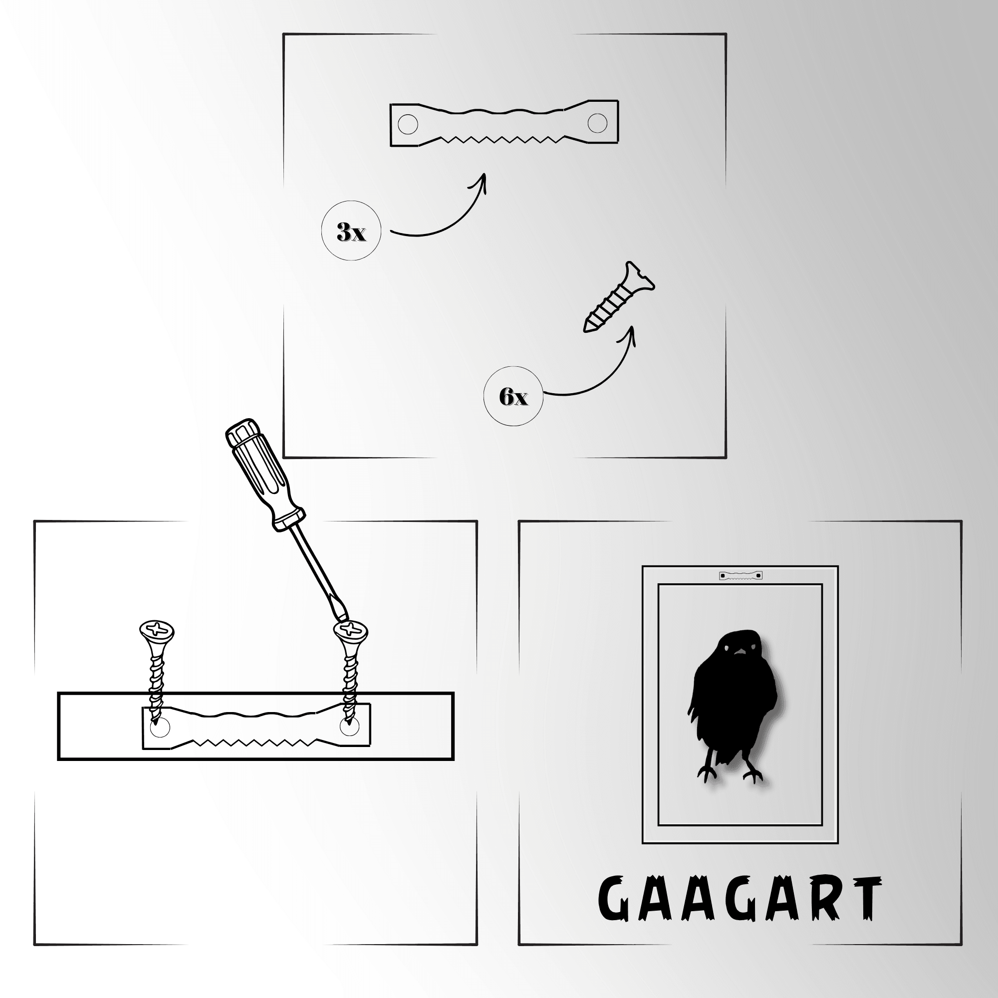 3'lü Ahşap Lamine Çerçeveli Mdf Tablo Çizgisel Sarı Bitkiler