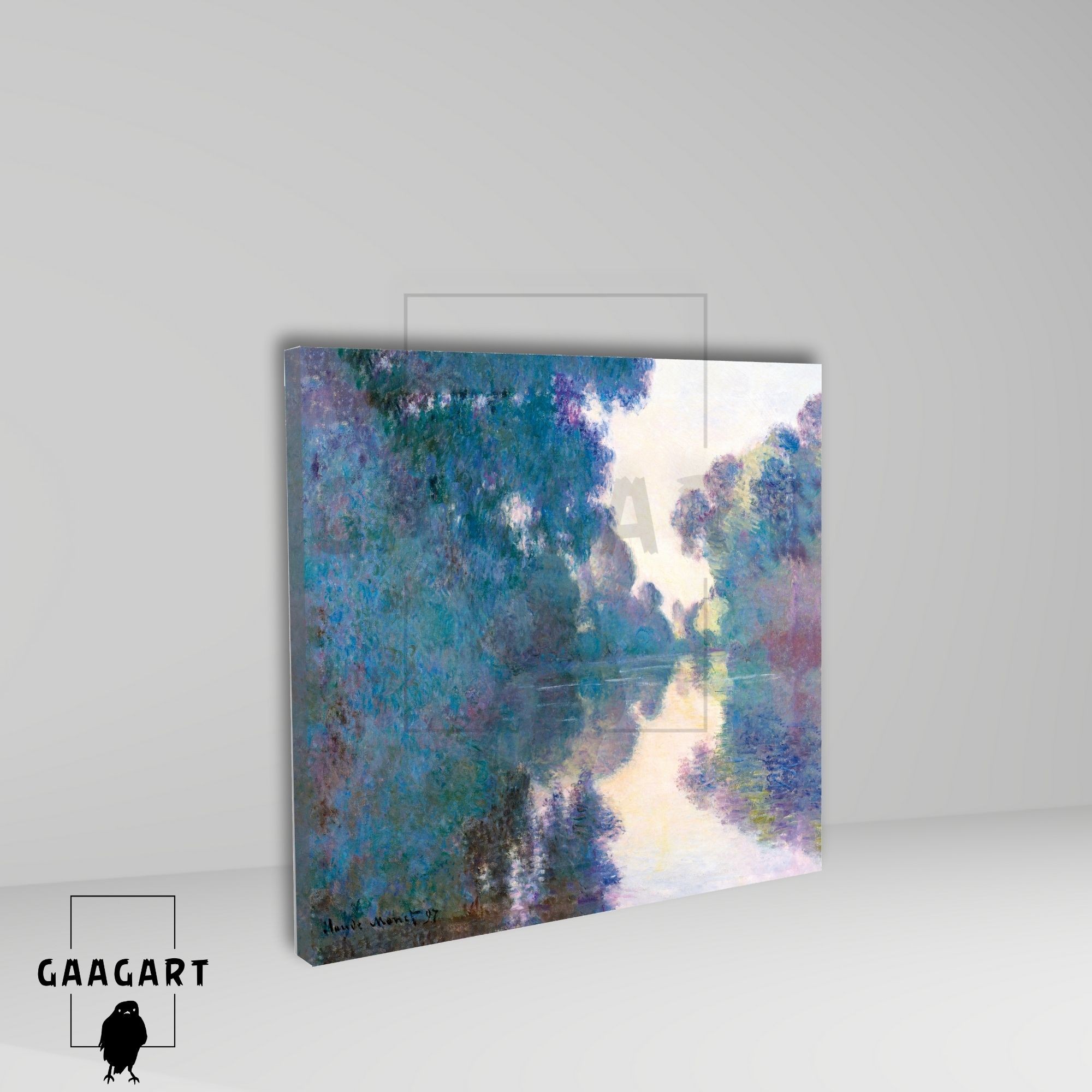 Kare Kanvas Ünlü Eserler Cloude Monet Siene'de Sabah