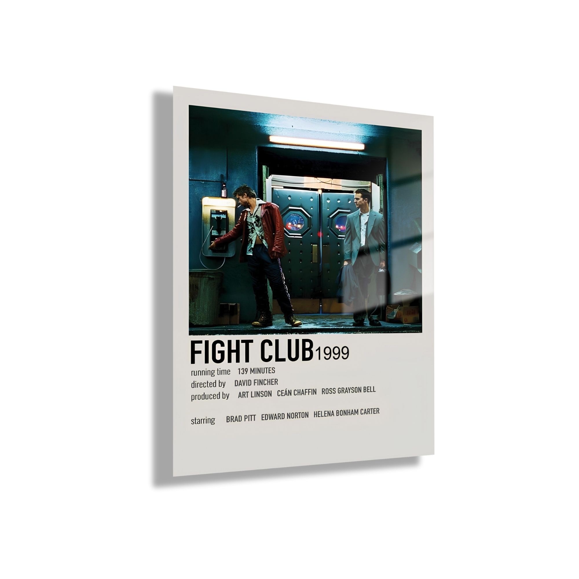 Temperli Cam Tablo Film Afişi Fight Club 1999 Görseli