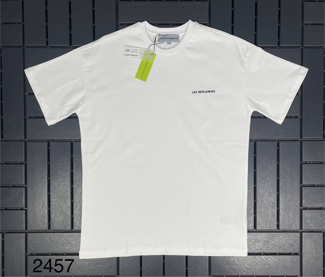 LES BENJAMINS Logo Detaylı Beyaz Erkek T-Shirt 2457