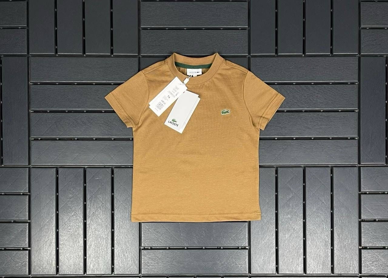 LACOSTE Logo Detaylı Kahverengi Çocuk T-Shirt 81001