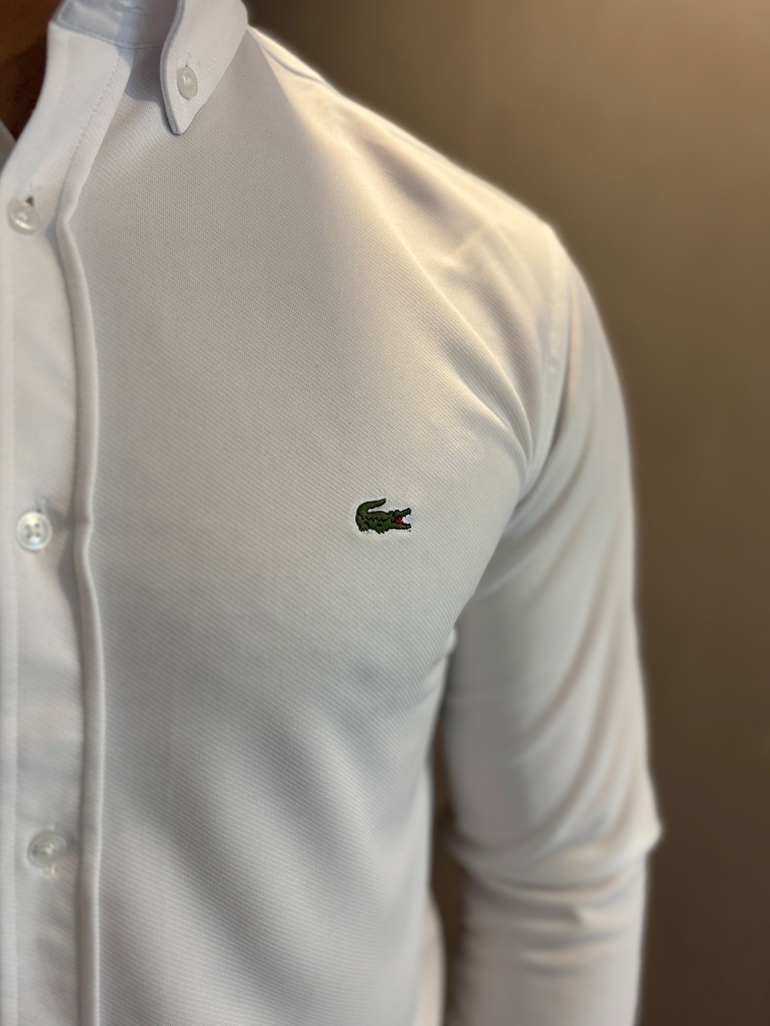 Lacoste Beyaz Erkek Gömlek