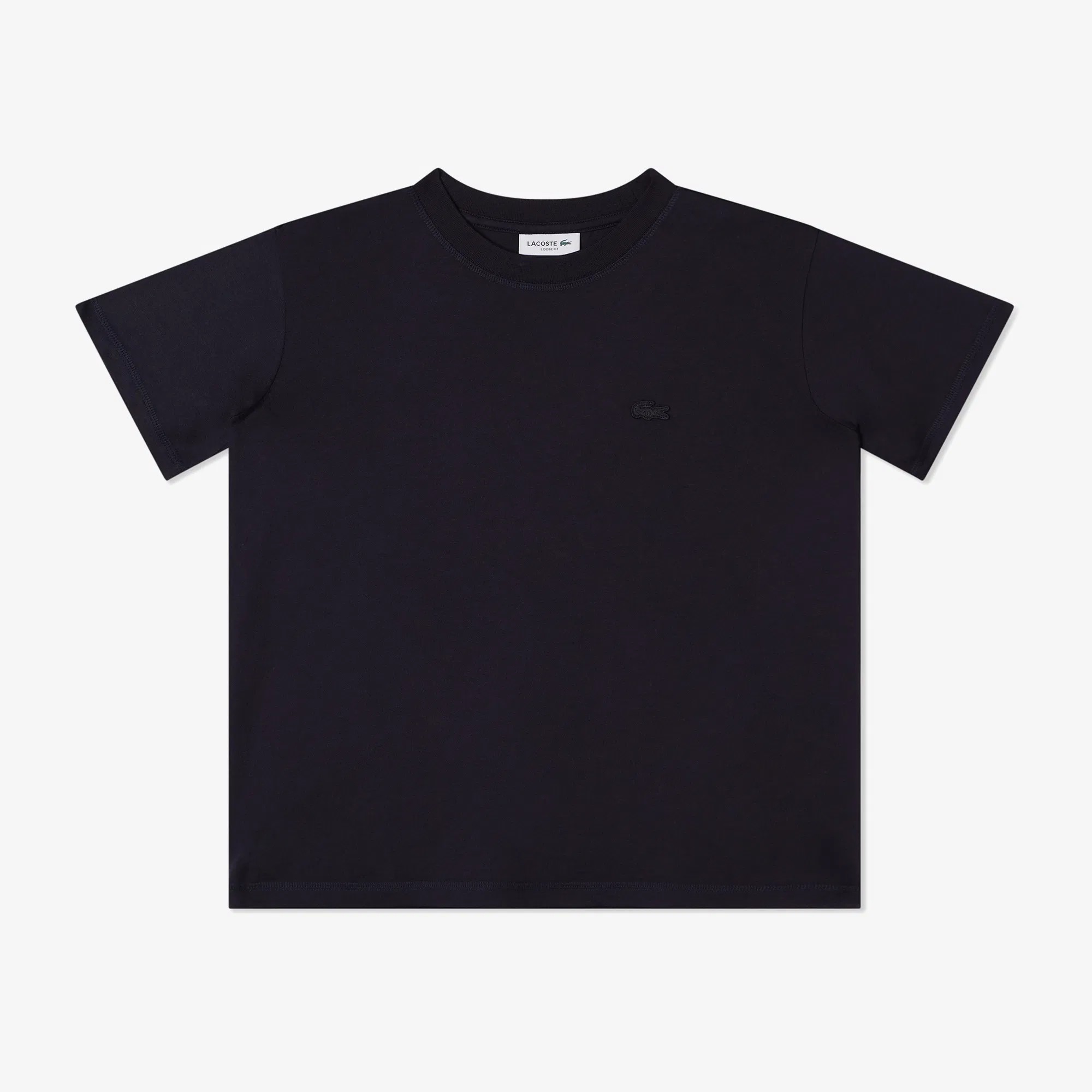 Lacoste Düz Siyah Kadın T-shirt