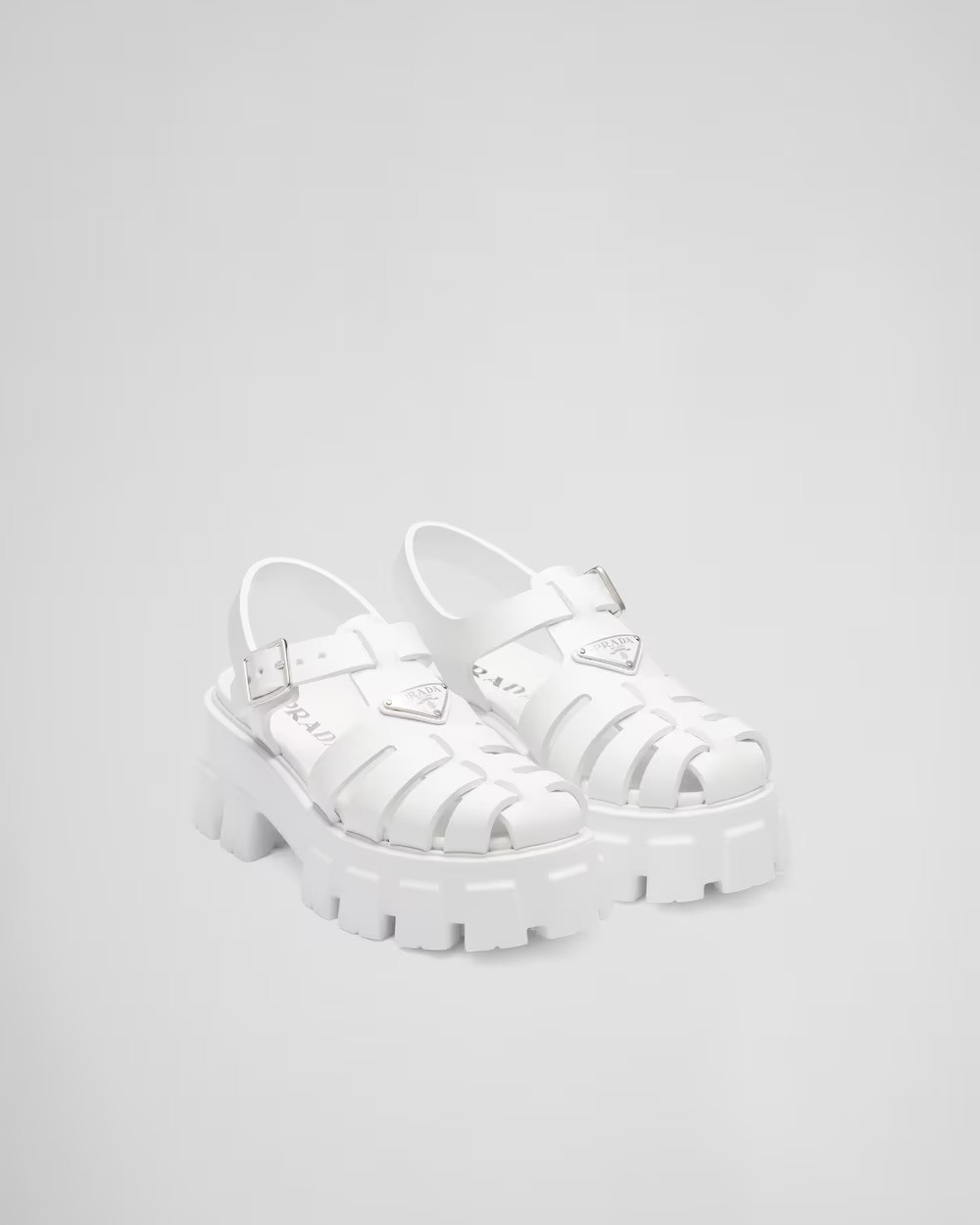 Prada Rubber Monolith Sandals 