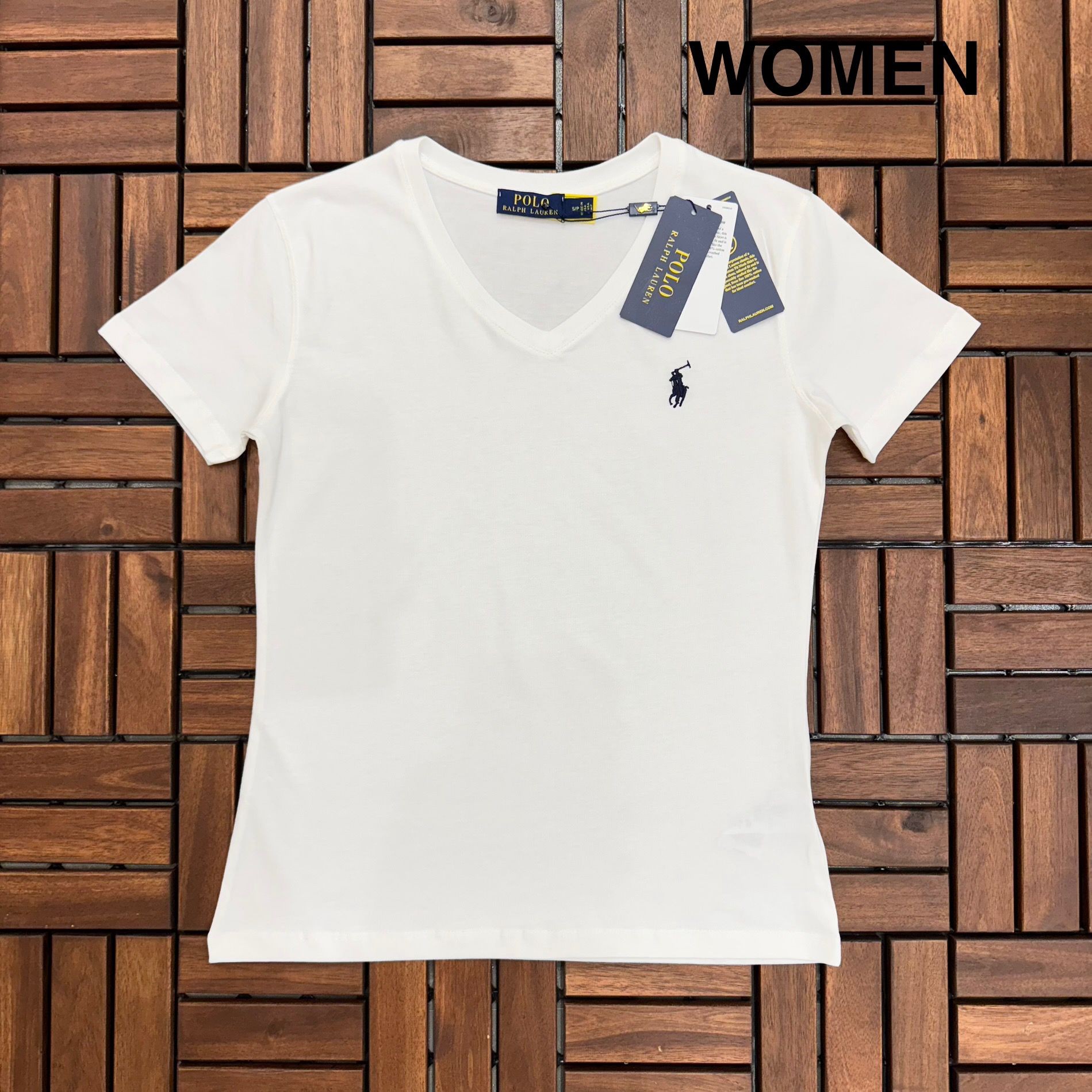 POLO Nakış Detaylı Beyaz Kadın T-Shirt BES167