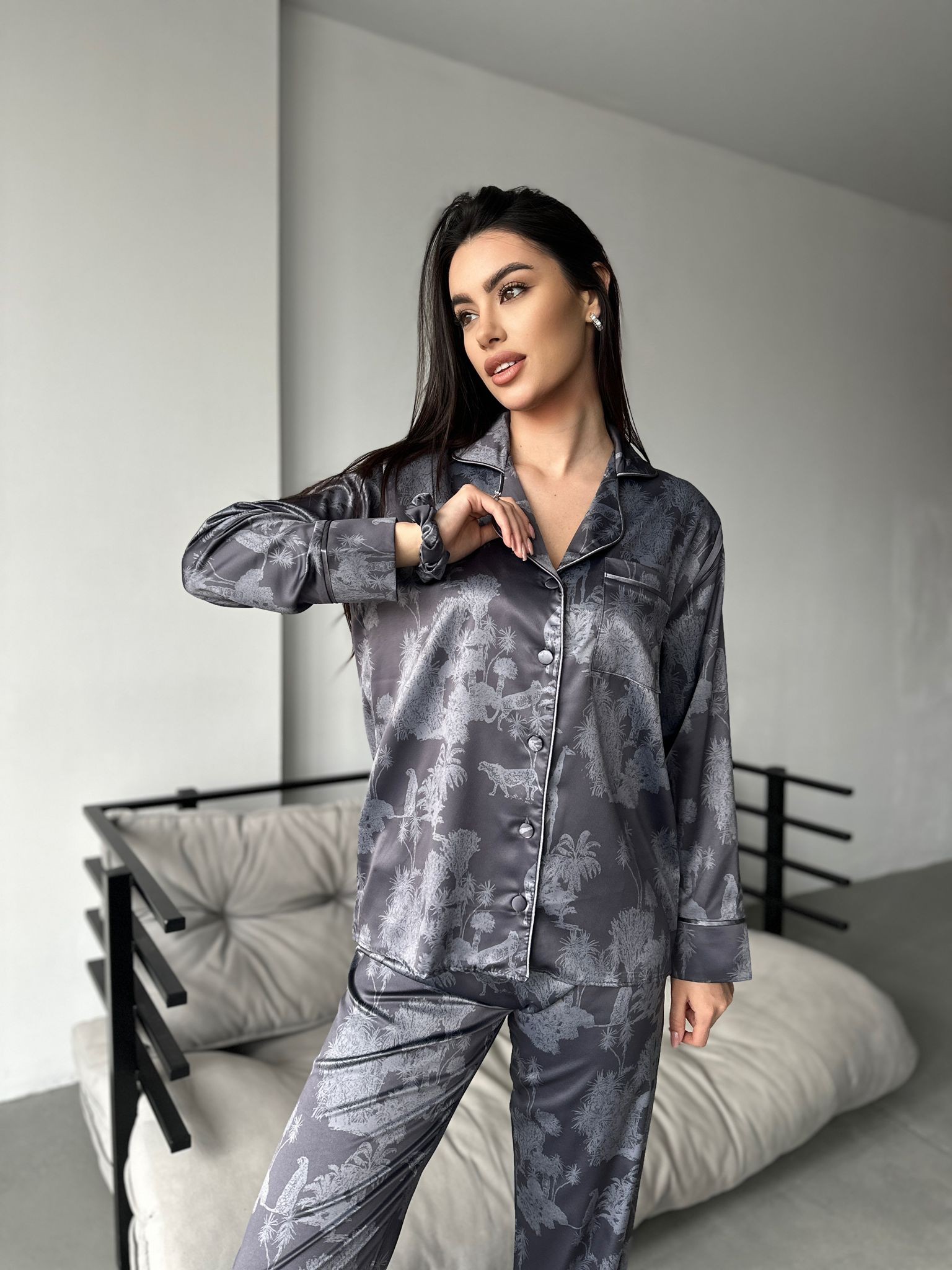 Berhani Safari Desenli Kadın Pijama