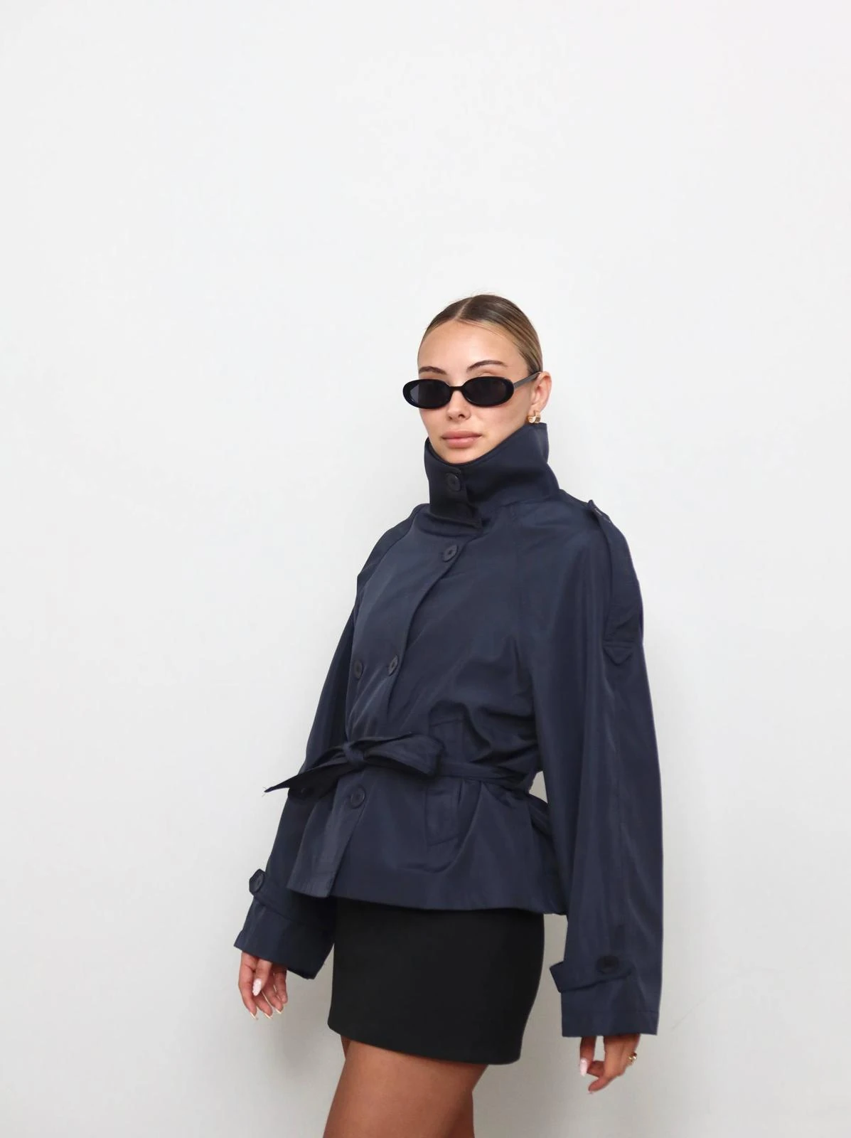 Berhani Lacivert Kadın Yarım Trenckot BRN56