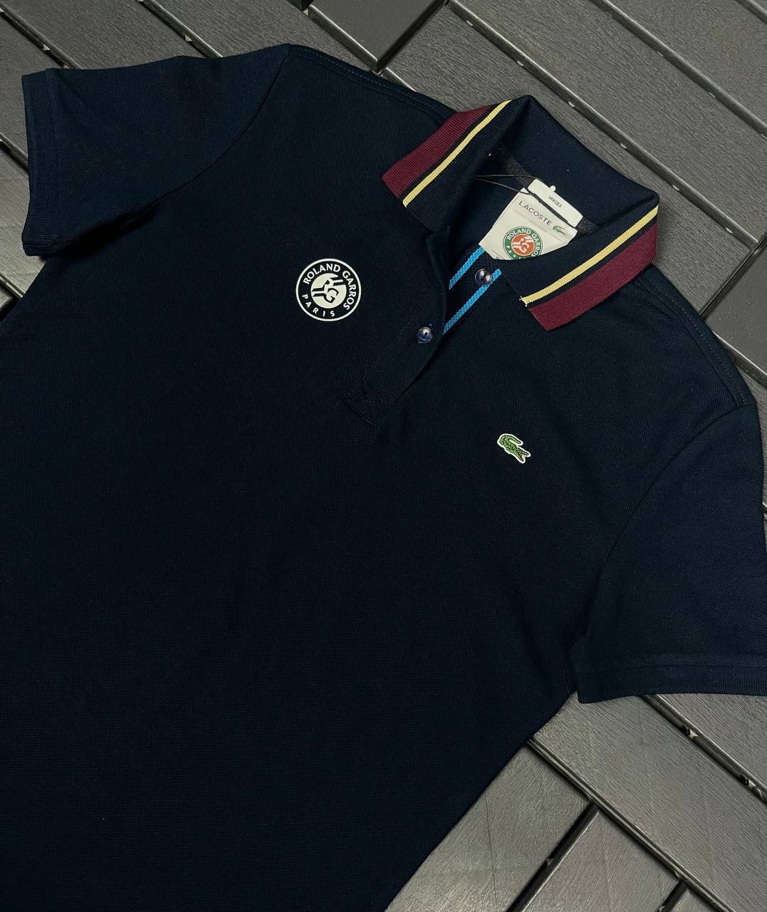 LACOSTE Logo Detaylı Polo Yaka Lacivert Kadın T-Shirt 3038