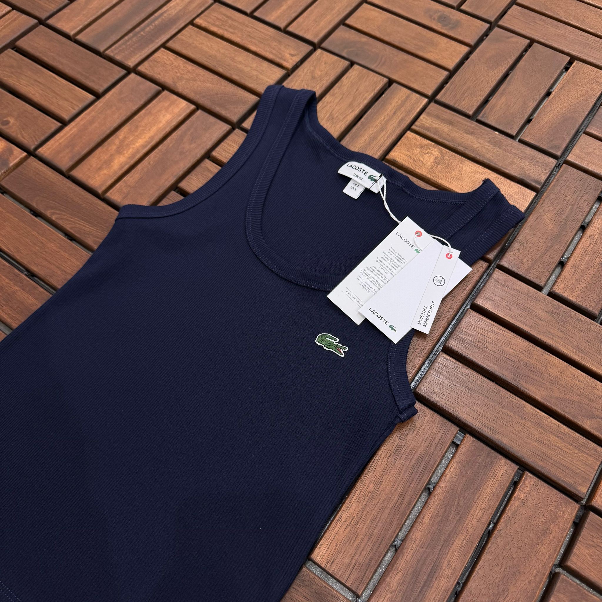 LACOSTE Logo Detaylı Lacivert Kadın Atlet BES168