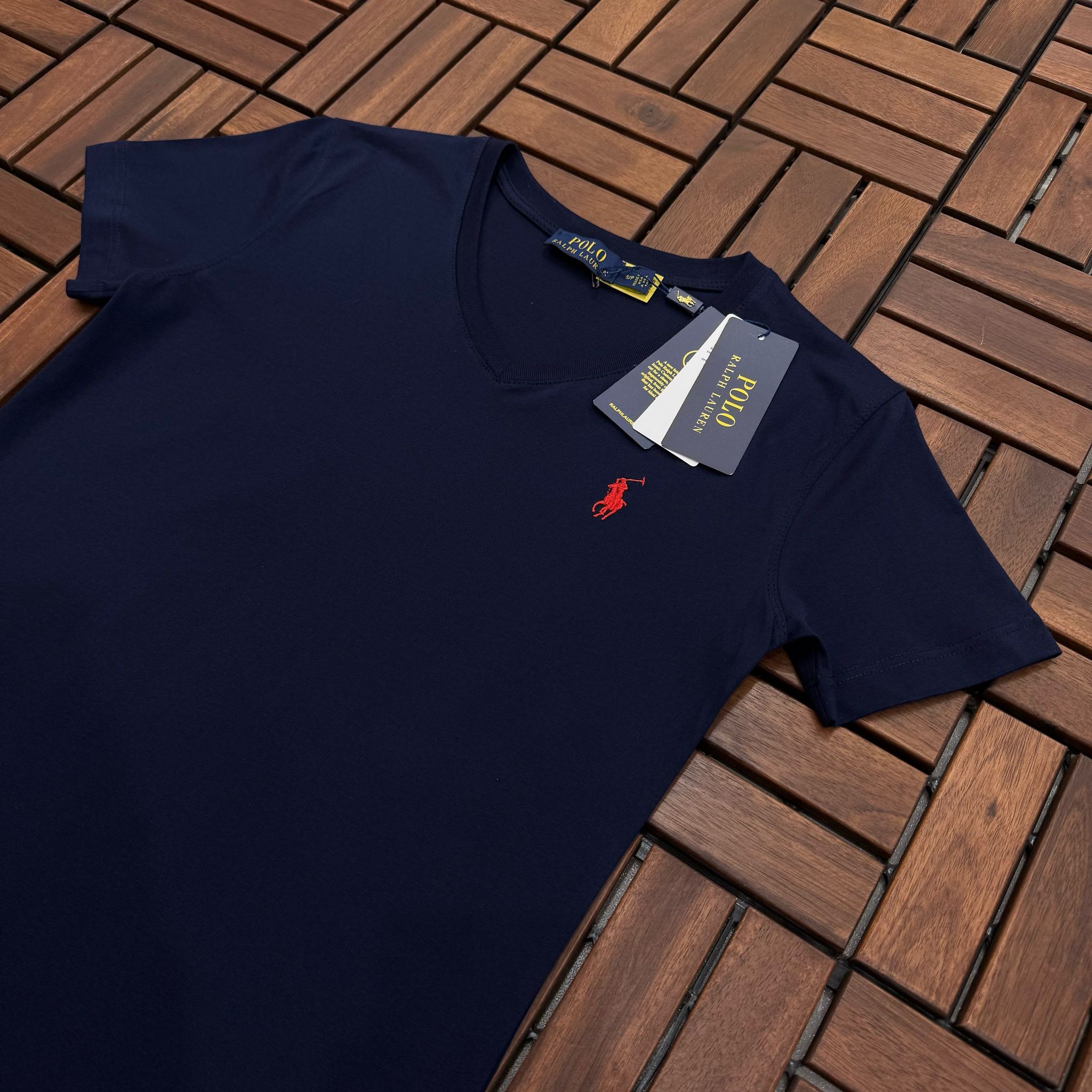 POLO Nakış Detaylı Lacivert Kadın T-Shirt BES167