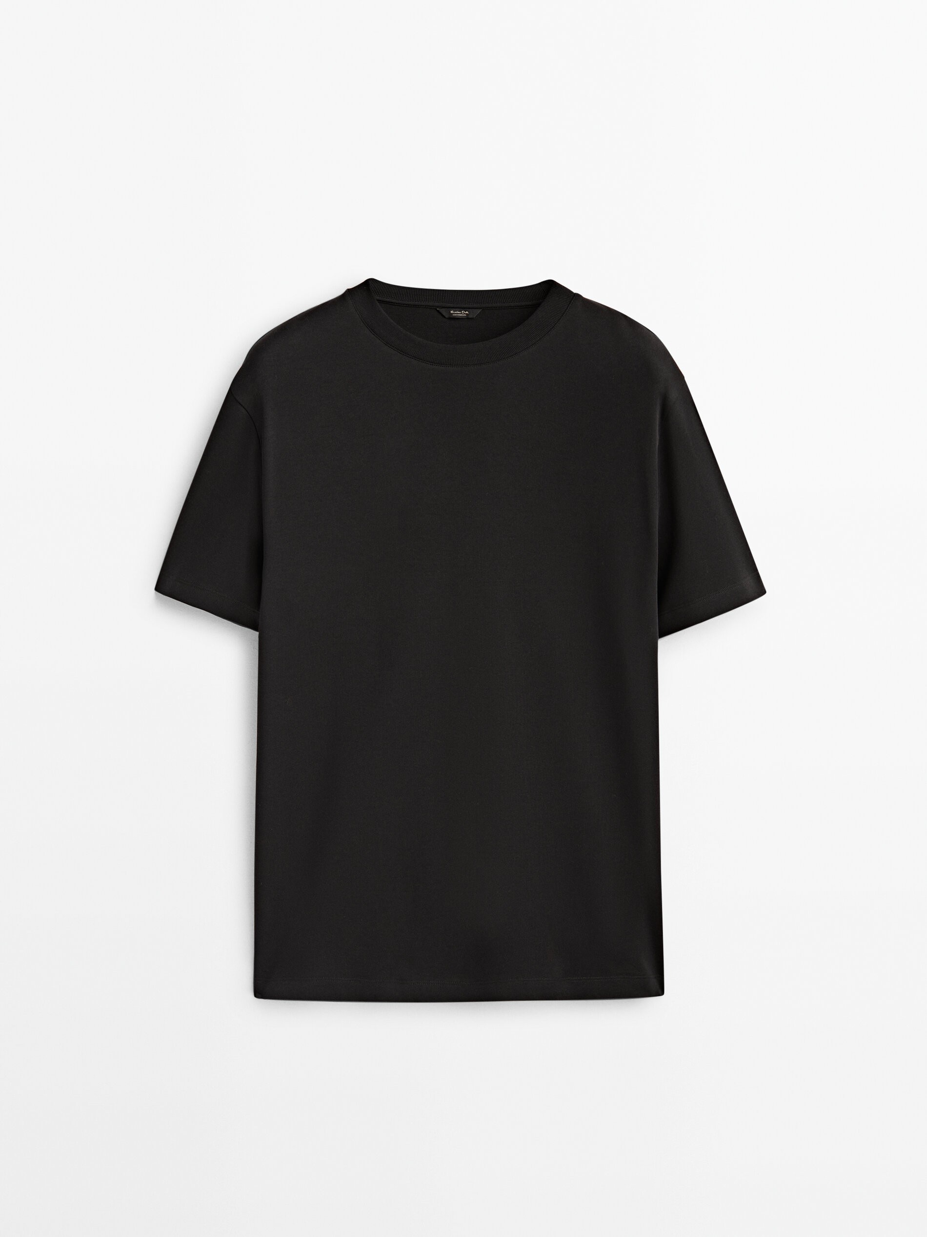 Massi Yuvarlak Yaka Siyah T-shirt