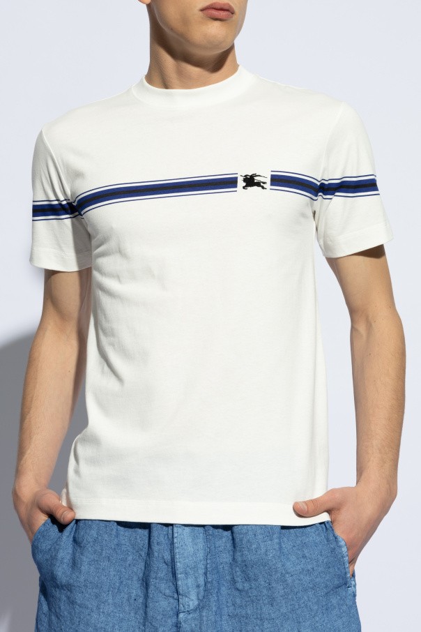 BURBERRY Logo Detaylı Beyaz Erkek T-Shirt