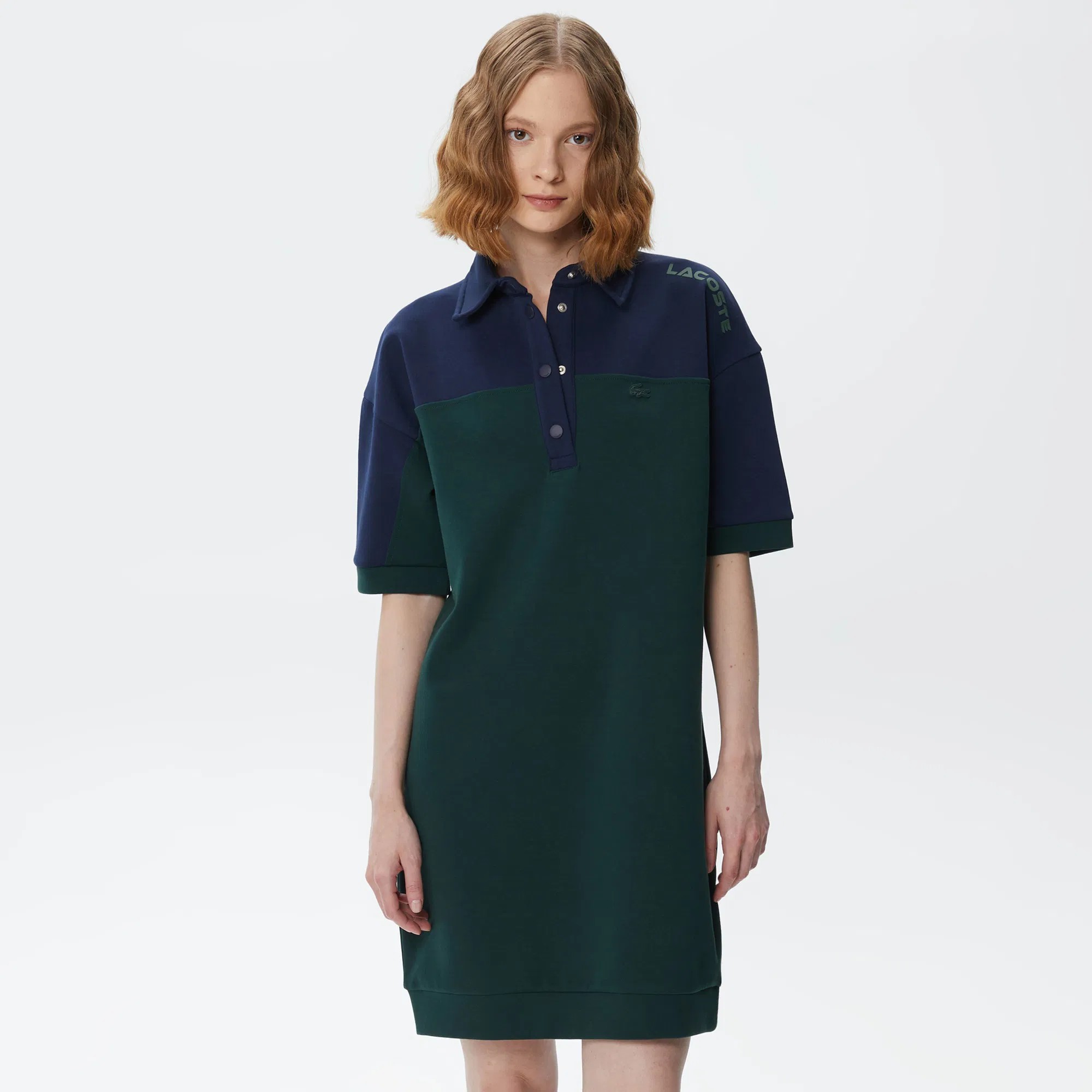 Lacoste Yeşil Lacivert Mini Elbise Kadın