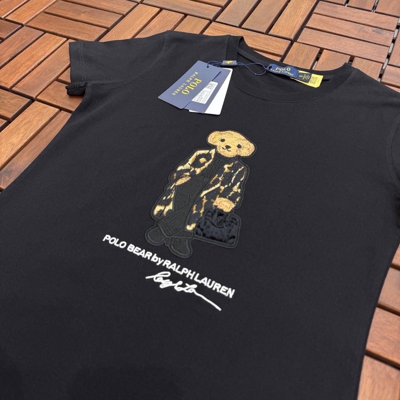 POLO RALPH LAUREN Ayıcık Baskılı Siyah Kadın T-Shirt ES106