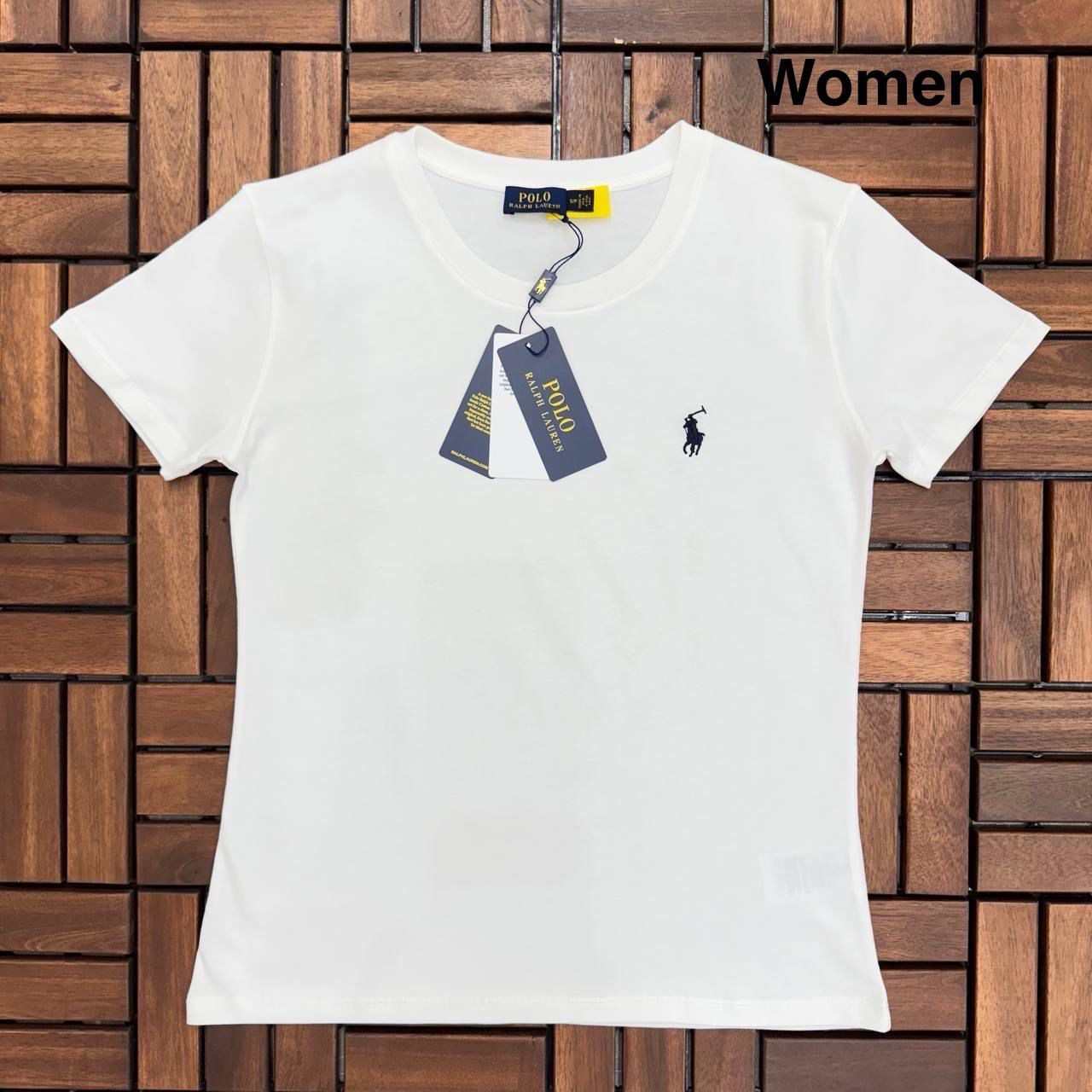 POLO Logo Detaylı Beyaz Kadın T-Shirt BES125