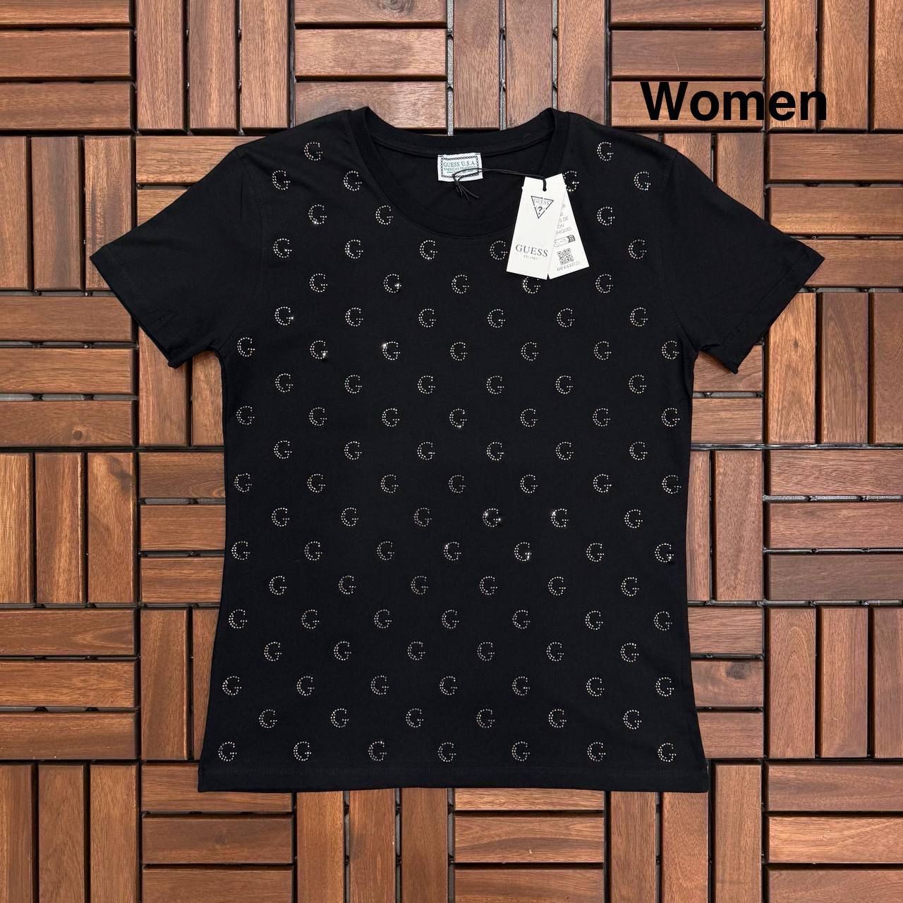 Guess Kadın Taş Detaylı T-Shirt BES197