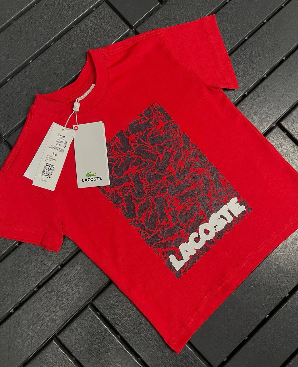 LACOSTE Baskı Detaylı Kırmızı Çocuk T-Shirt 81015