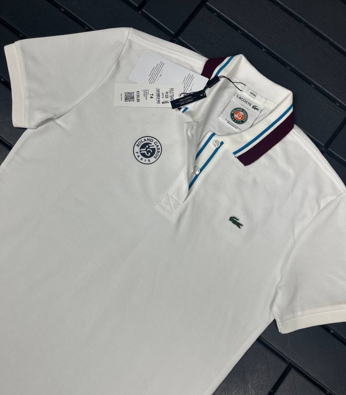 LACOSTE Logo Detaylı Polo Yaka Beyaz Kadın T-Shirt 3038