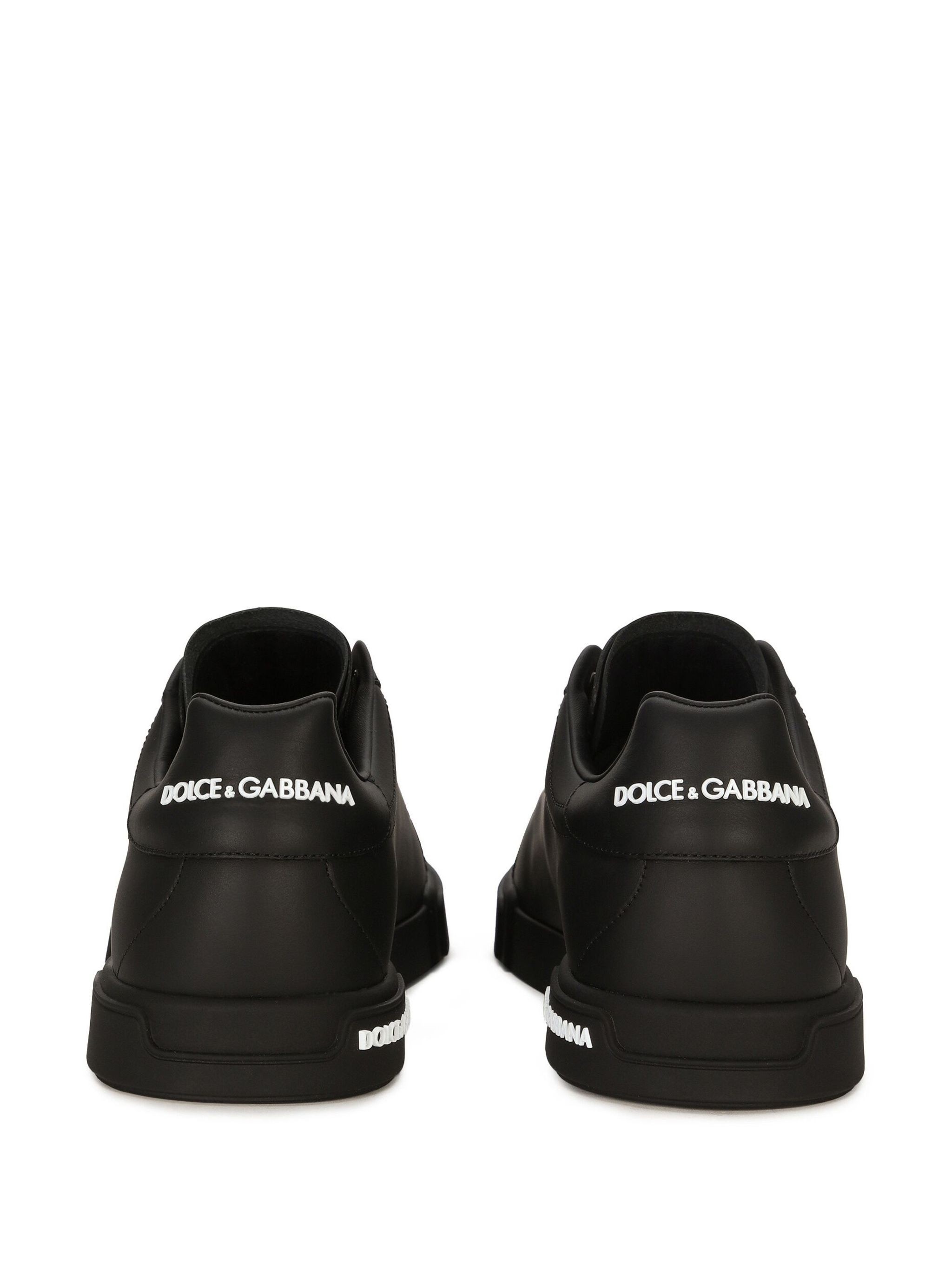 Dolce Gabbana Calfskin Nappa Portofine Sneakers Siyah