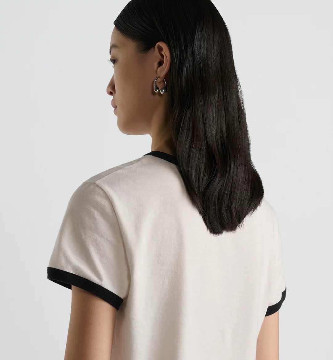 Dior Baskılı Kadın Beyaz T-shirt