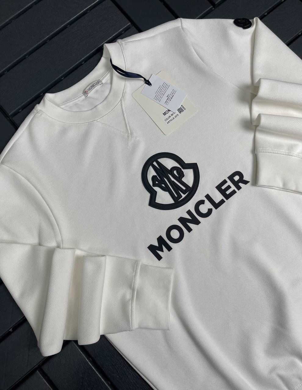 MONCLER BEYAZ ERKEK SWEATSHİRT