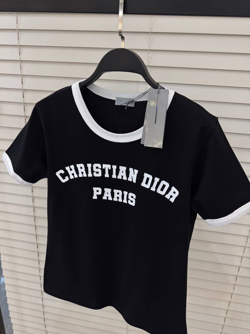 Dior Baskılı Kadın Siyah T-shirt