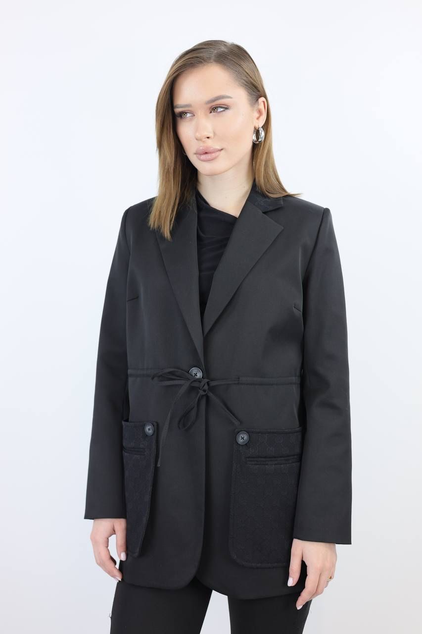 GUCCI Cep Detaylı Siyah Kadın Ceket  434444