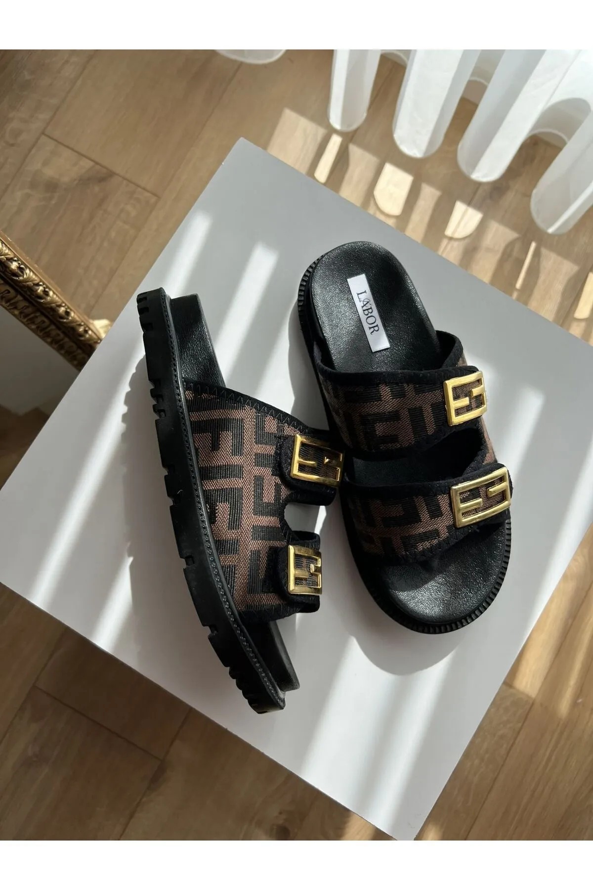 Fendi Taba Kadın Terlik 3575
