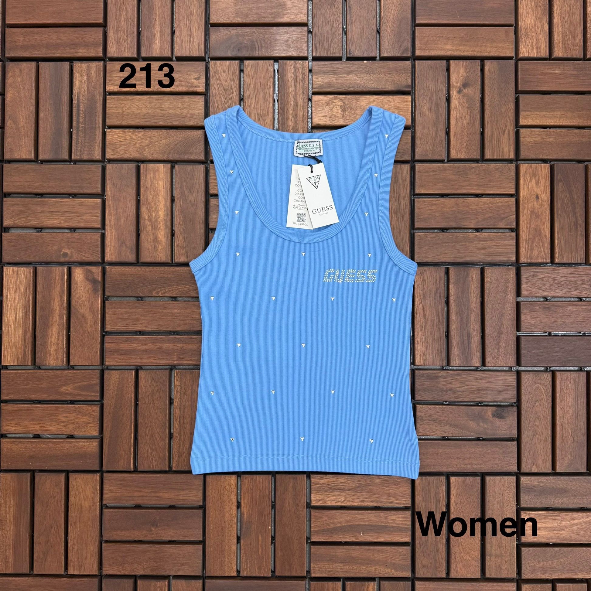Guess Taşlı Mavi Kadın Atlet BES213