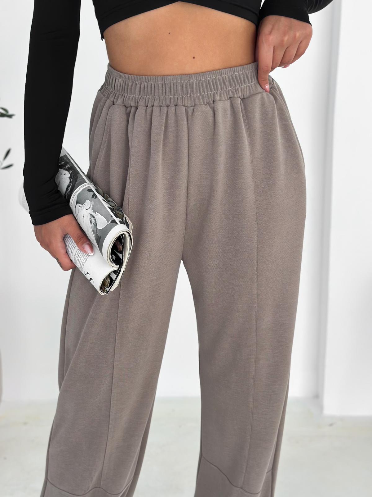 Berhani Lastik Paça Bej Kadın Eşofman Altı YKM31155