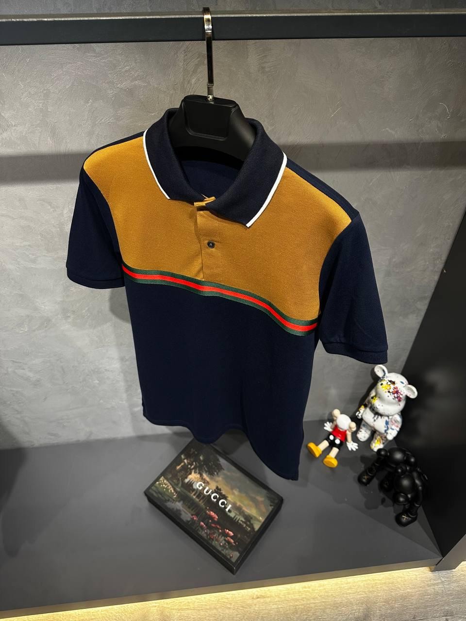 Gucci Polo Yaka Erkek Lacivert T-shirt