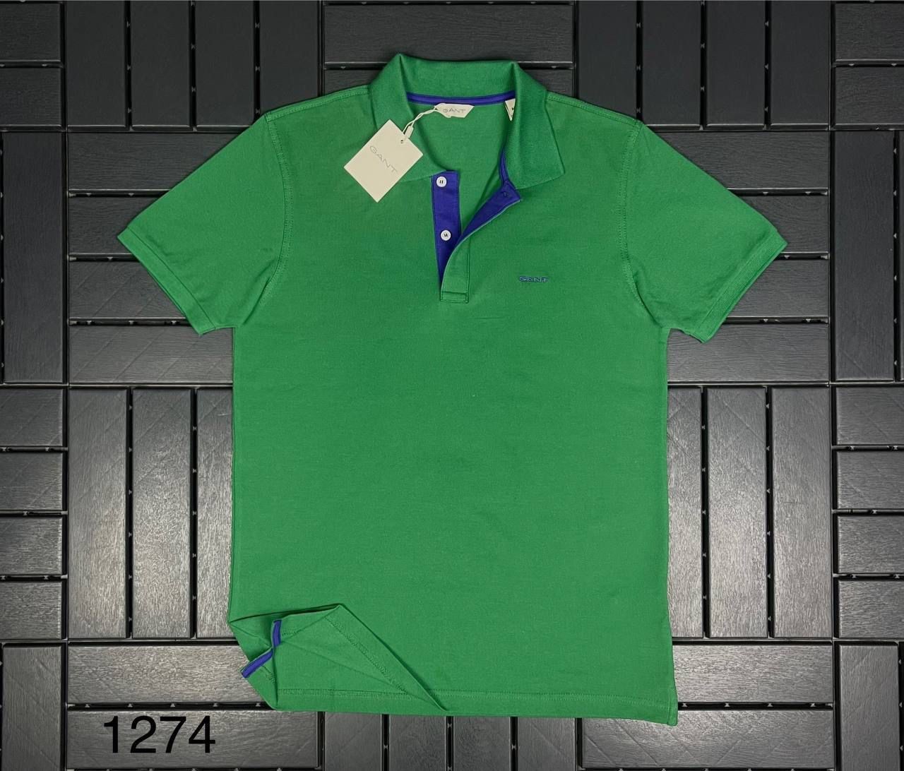 GANT Polo Yaka Düz Yeşil Erkek T-Shirt 1274