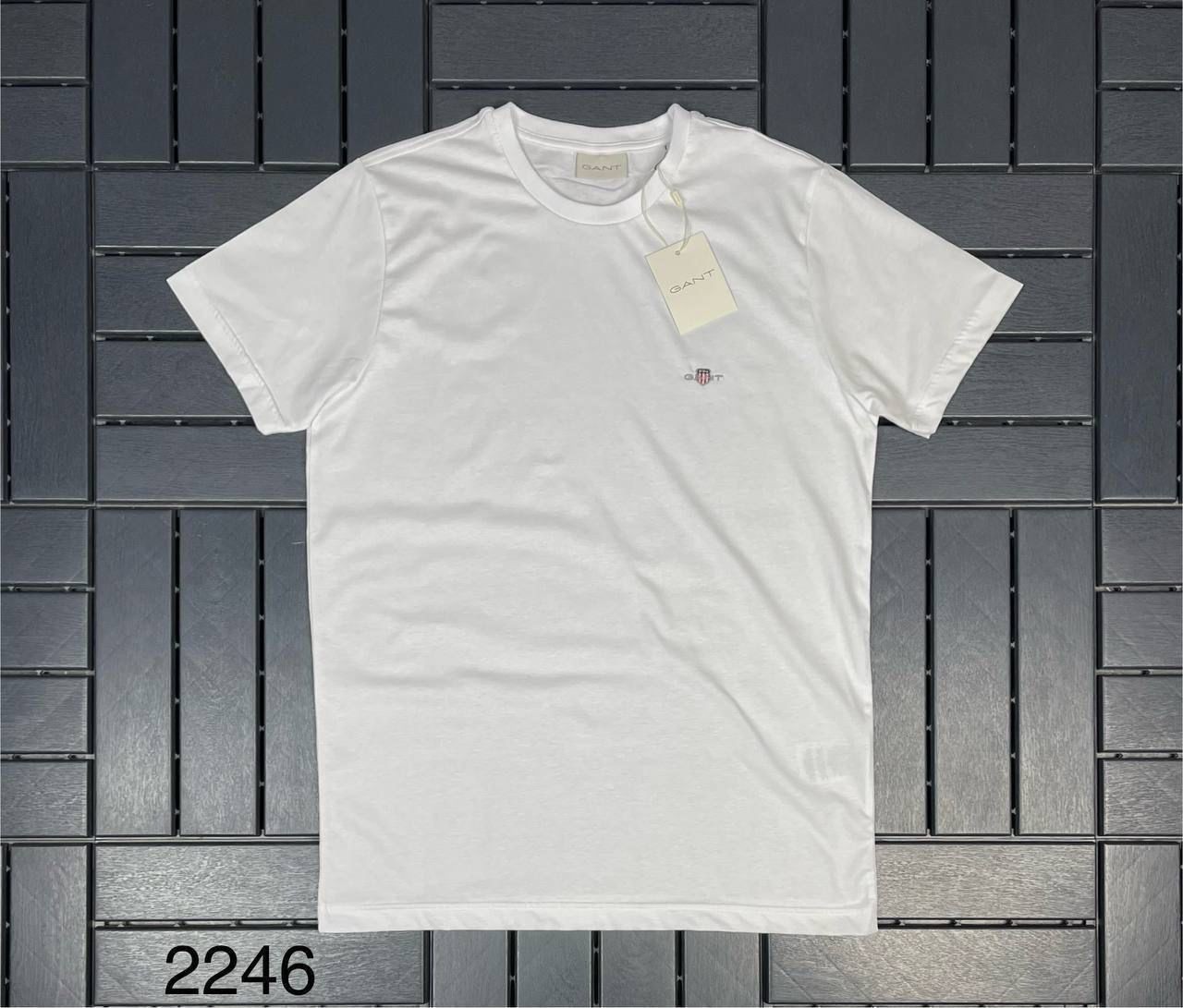 GANT Nakış Logo Detaylı Beyaz Erkek T-Shirt 2246