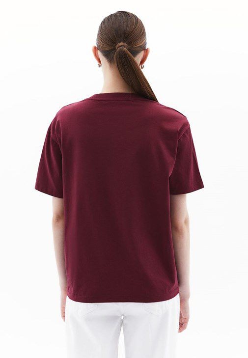 Massi V Yaka Bordo T-shirt