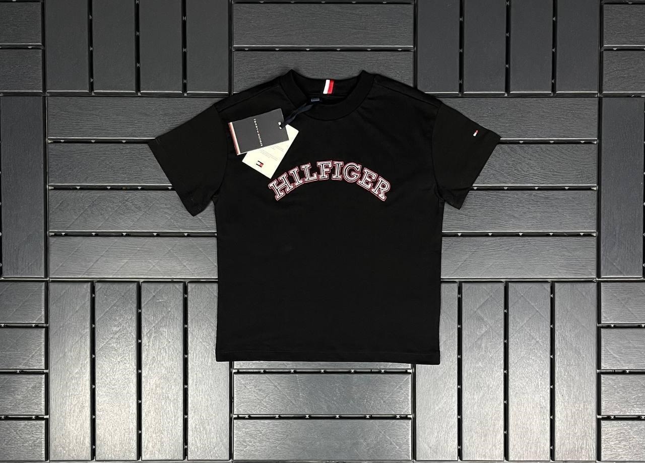 TOMMY HILFIGER Baskı Detaylı Siyah Çocuk T-Shirt
