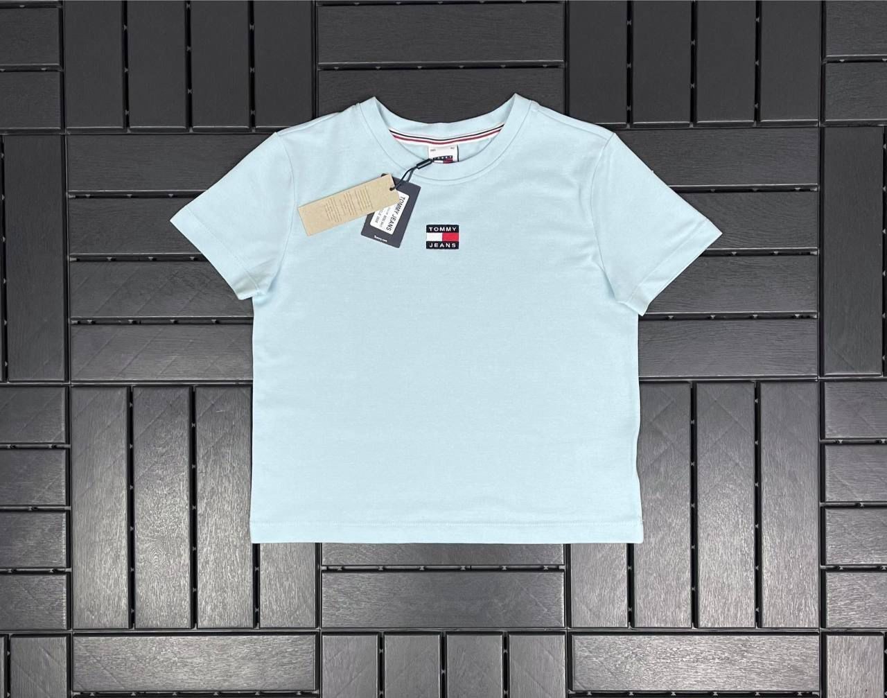 TOMMY JEANS Nakış Detaylı Mavi Kadın T-Shirt 2605