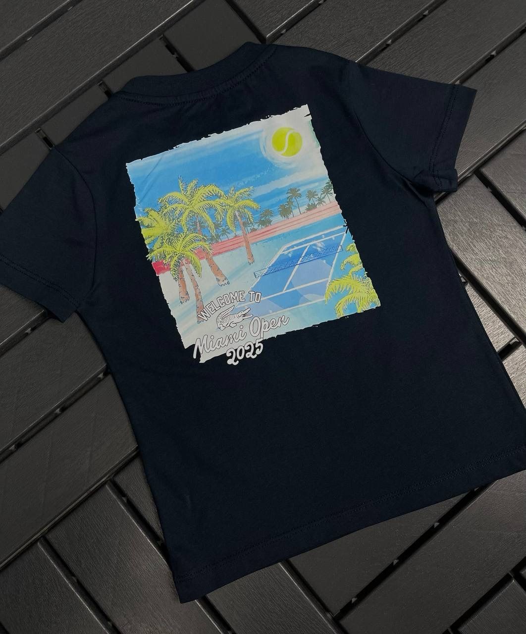 LACOSTE Logo ve Baskı Detaylı Siyah Çocuk T-Shirt 81018