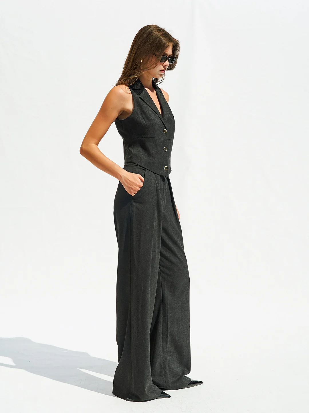 Berhani Önden Düğmeli Kadın Yelek 120693