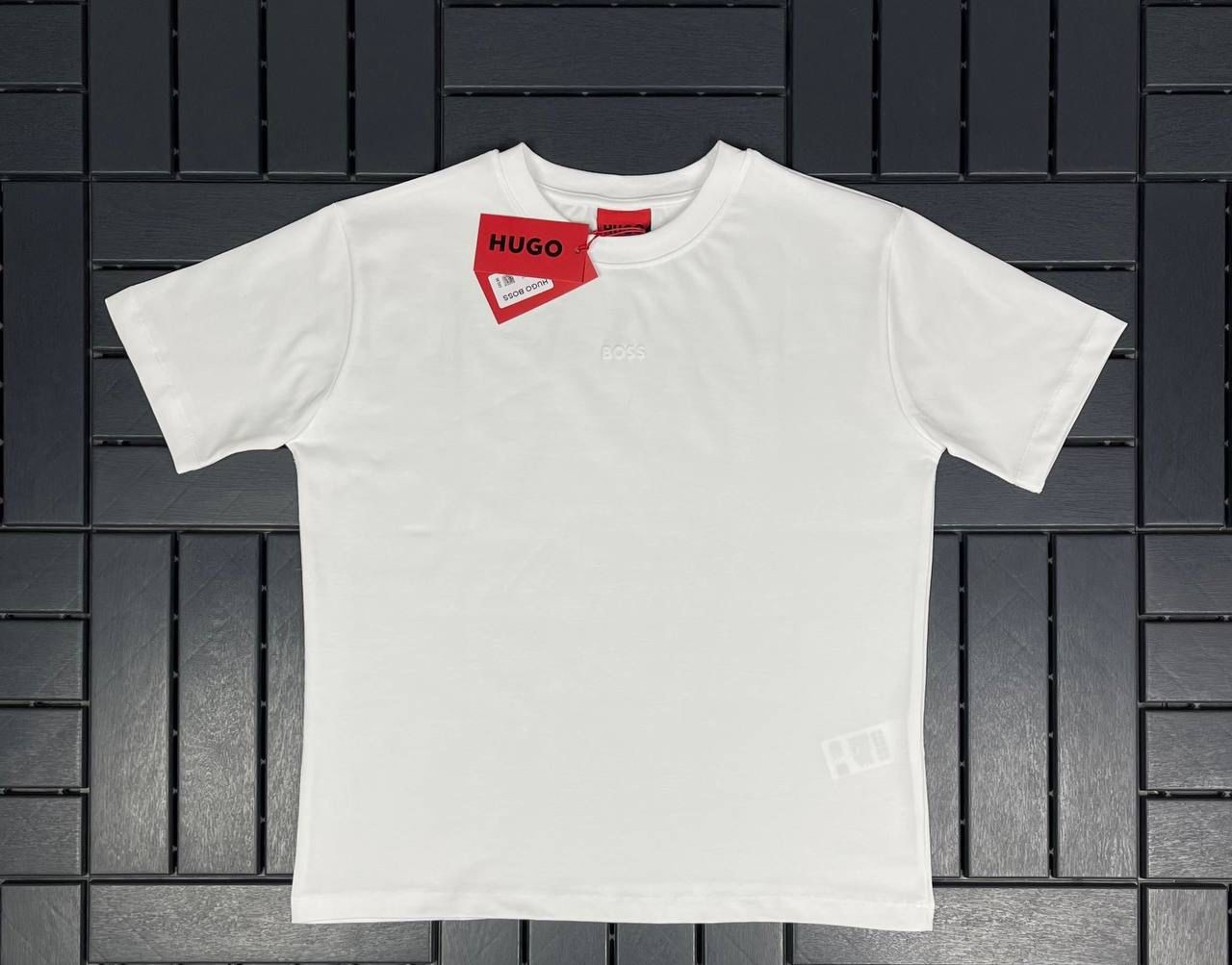 HUGO BOSS Kabartma Logo Detaylı Beyaz Kadın T-Shirt 2624