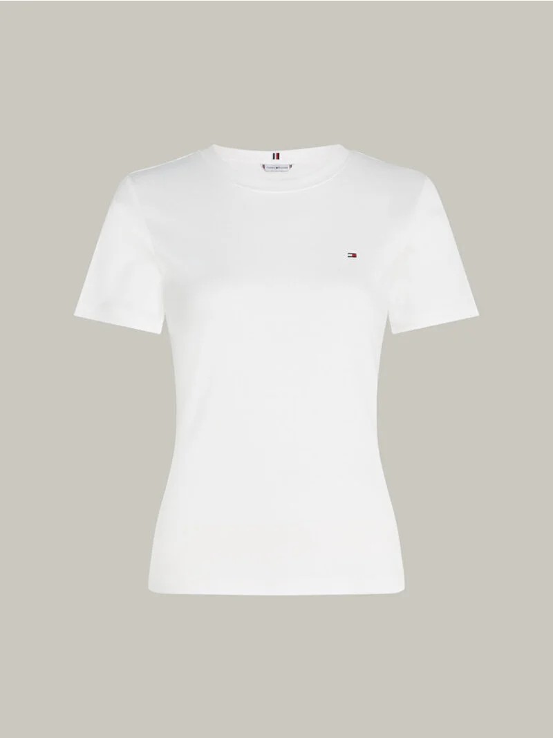 Tommy Düz Beyaz Kadın T-shirt