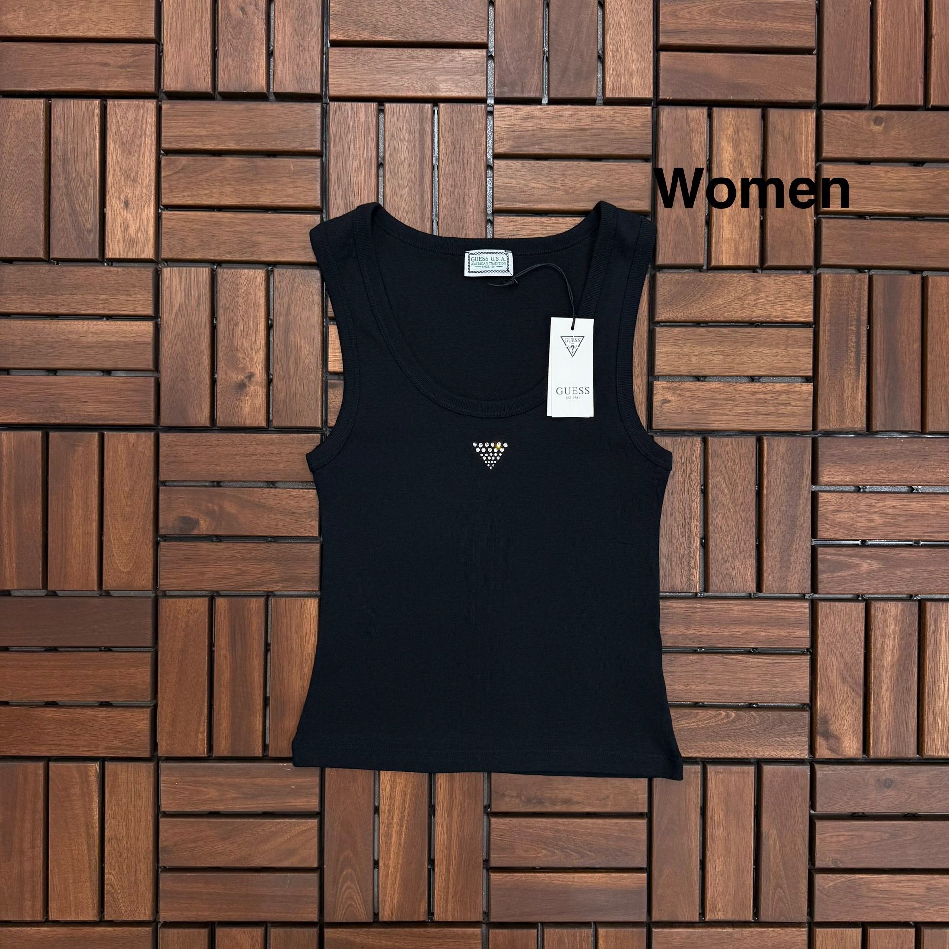 Guess Taş Detaylı Siyah Kadın Atlet BES215