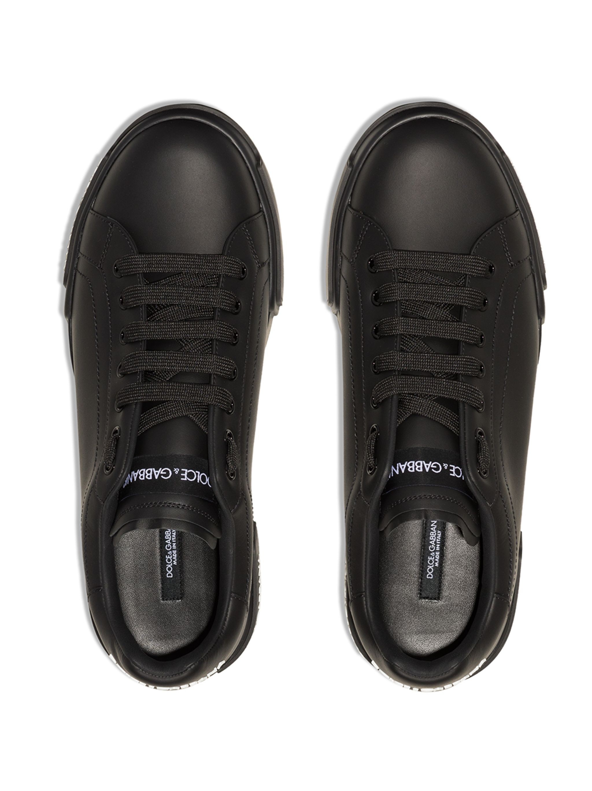 Dolce Gabbana Calfskin Nappa Portofine Sneakers Siyah