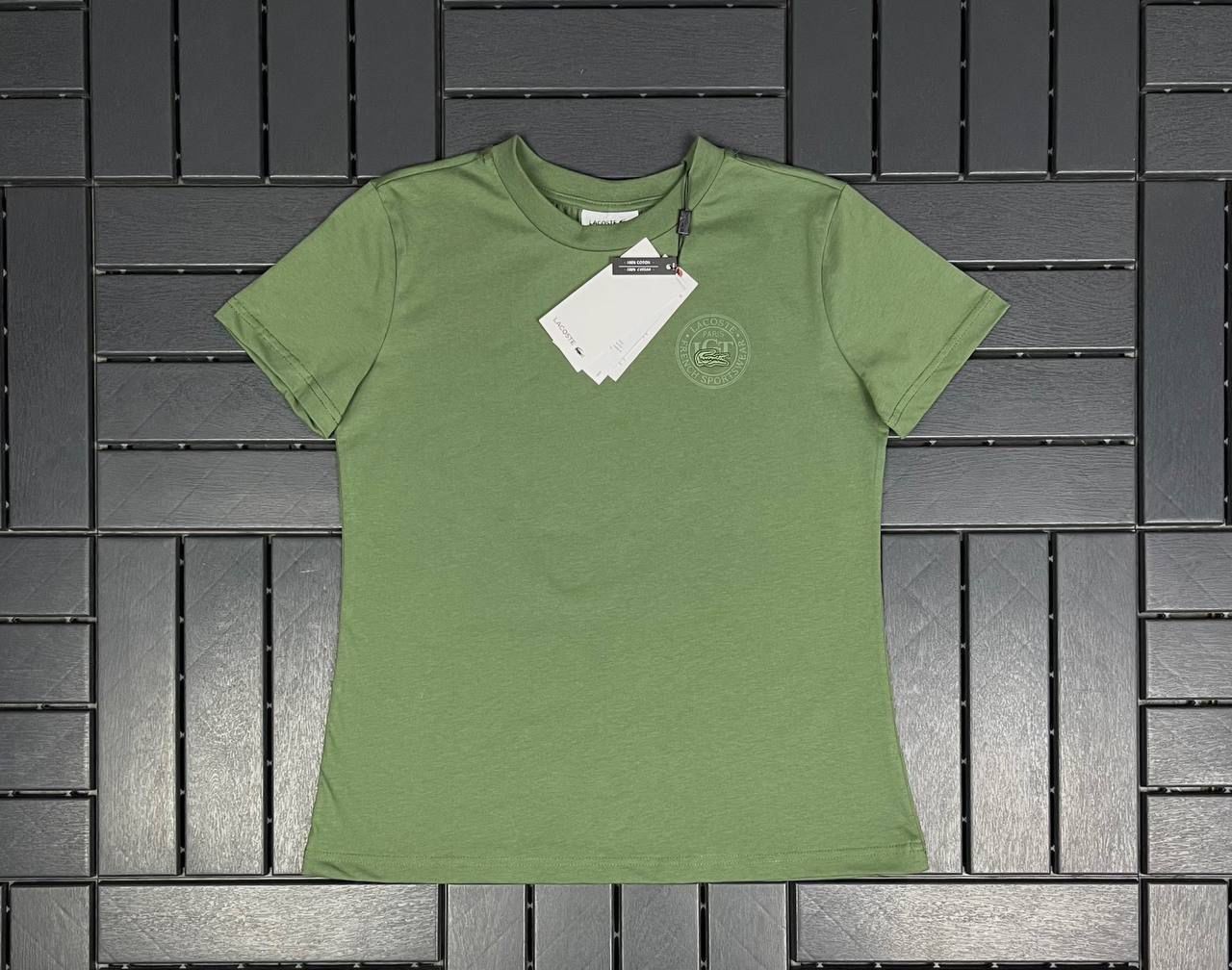 LACOSTE Baskı Detaylı Haki Kadın T-Shirt 2600
