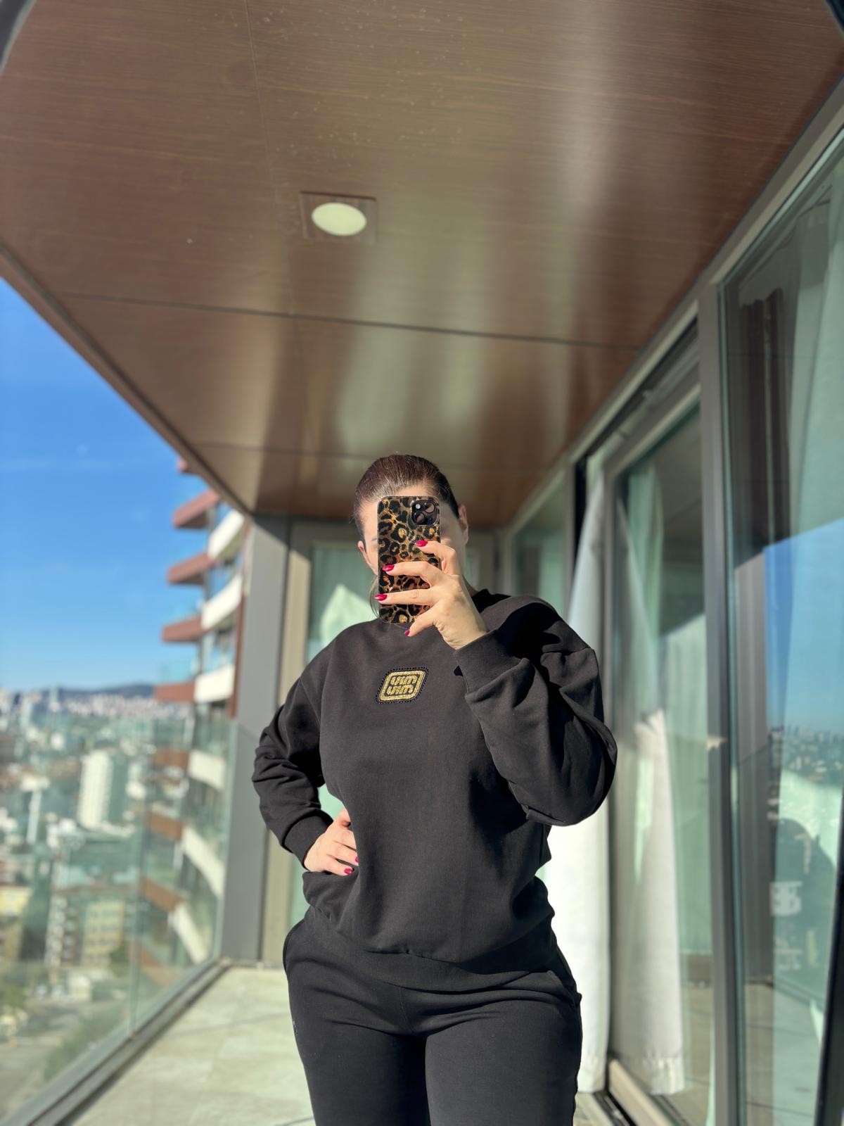 Miu Miu Kadın Sweatshirt Siyah