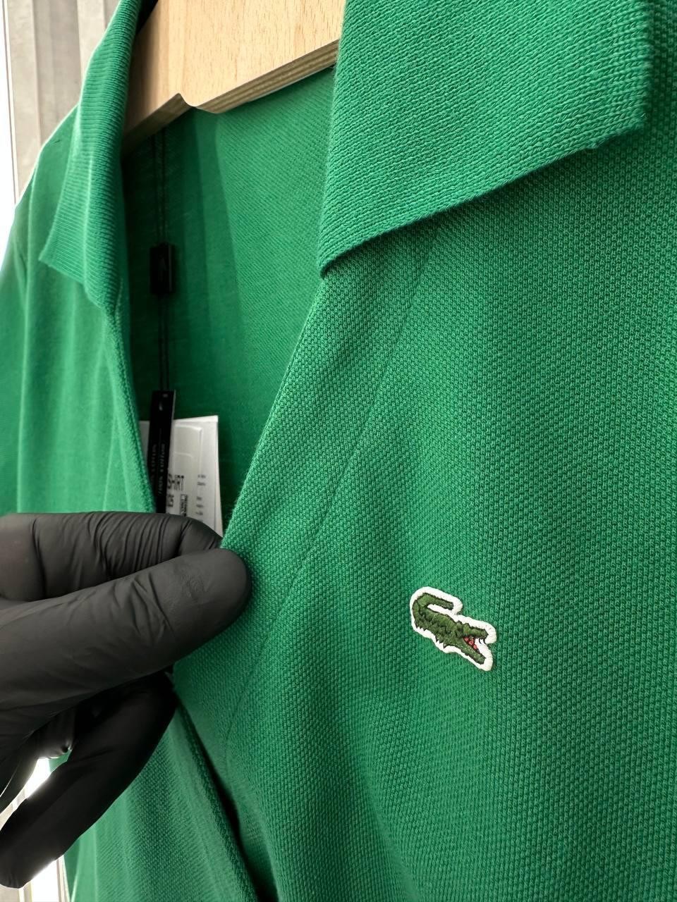 LACOSTE Polo Yaka Logo ve İp Detaylı Yeşil Kadın T-Shirt 3025