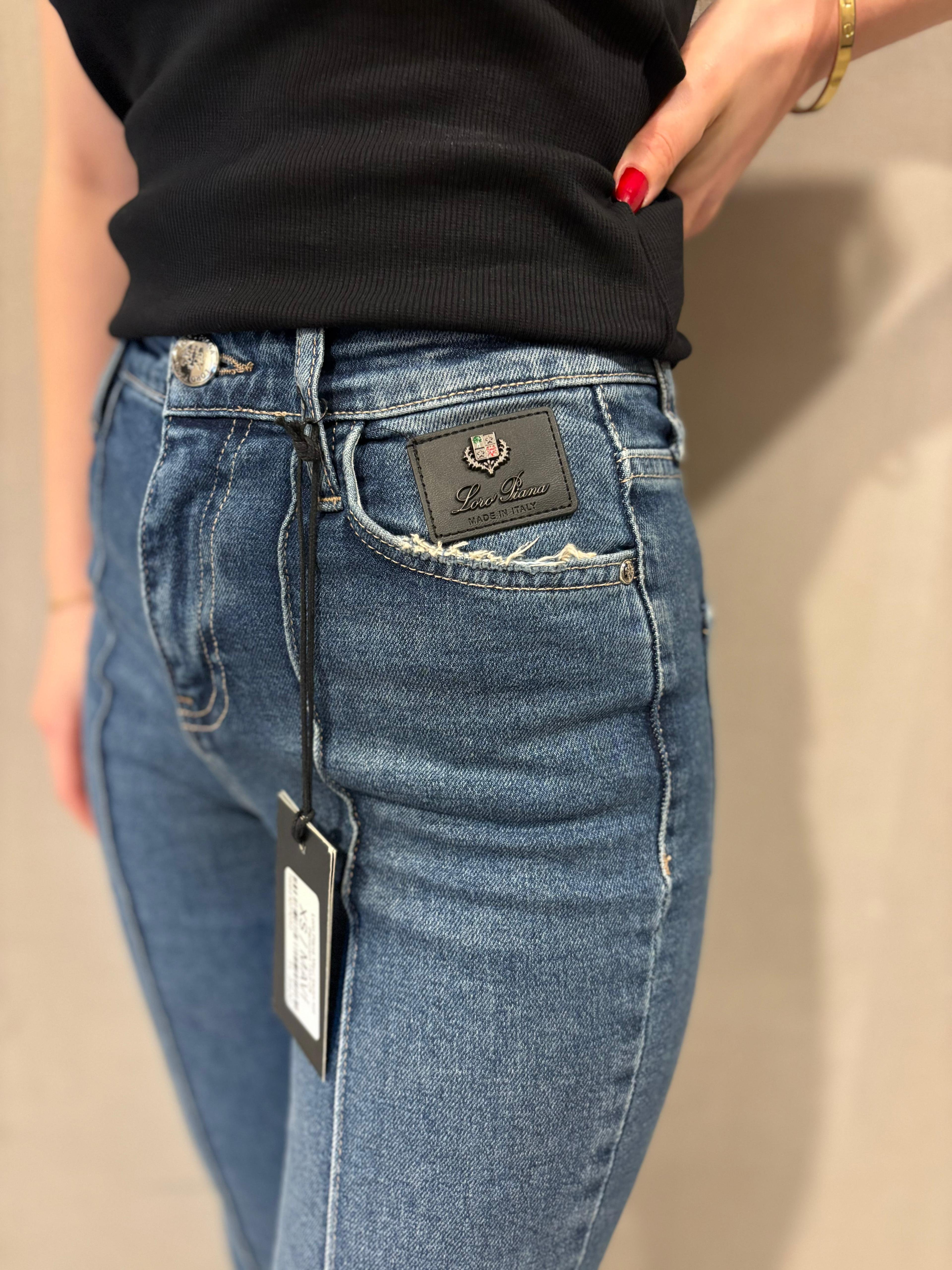 Loro Piana Mavi Kadın Kot Pantolon 1103-25