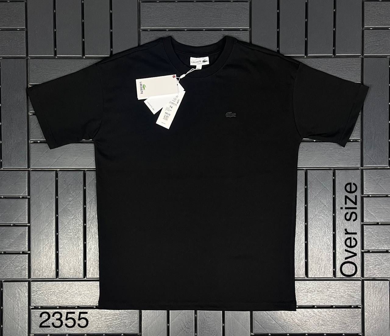 LACOSTE Bisiklet Yaka Logo Detaylı Siyah Erkek T-Shirt 2355
