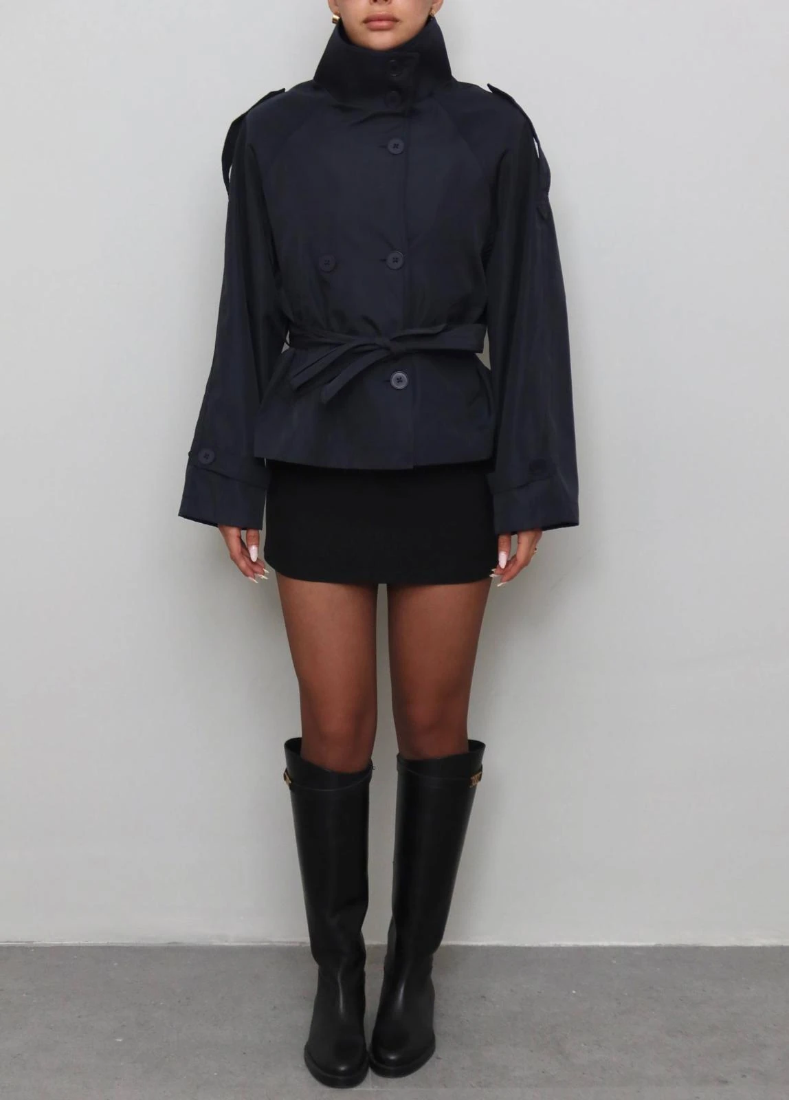 Berhani Lacivert Kadın Yarım Trenckot BRN56