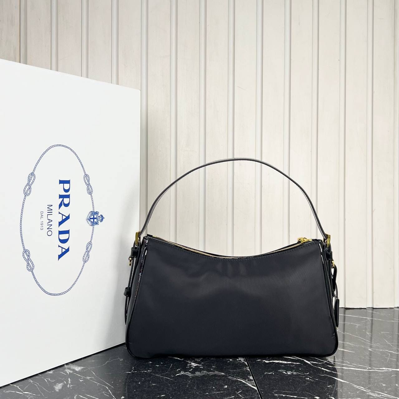 Prada Aimee Re-Nylon Bag with Padlock