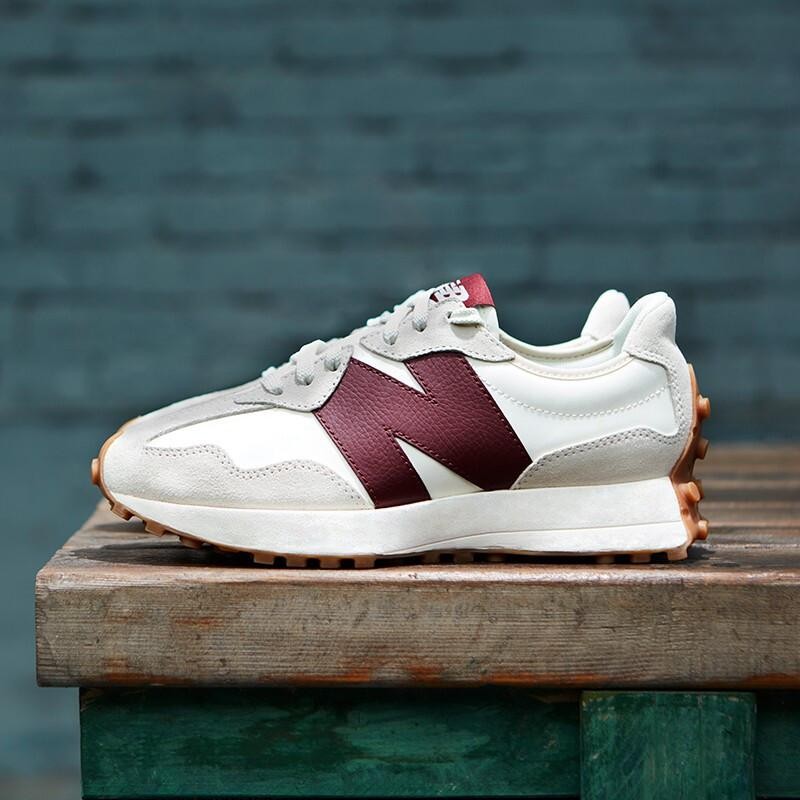 NEW BALANCE 327 Beyaz-Bordo Kadın Ayakkabı